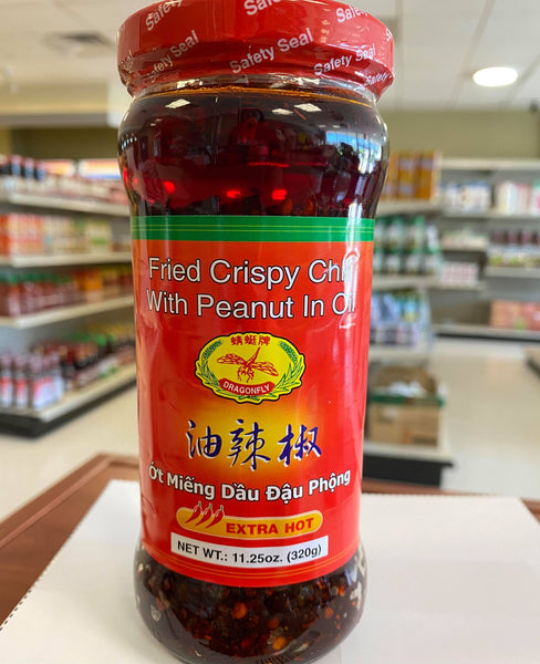 Fied Crispy Peanut Chilli with Peanut in Oil